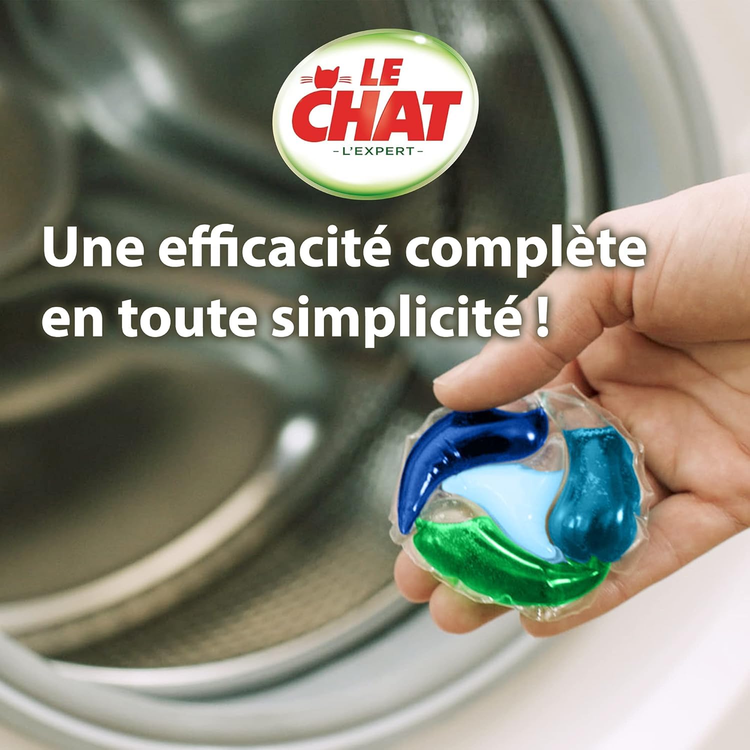 LE CHAT Pack Intensif Sensitive Capsules Lessive Discs 4en1 au Savon de Marseille & Aloe Vera Peaux Sensibles Parfum Hypoallergénique 210 Capsules