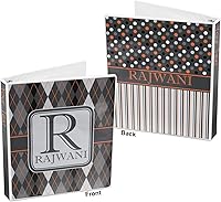 Vista 5 de Carpeta personalizada de 3 anillas moderna y elegante con rombos - 1 pulgada