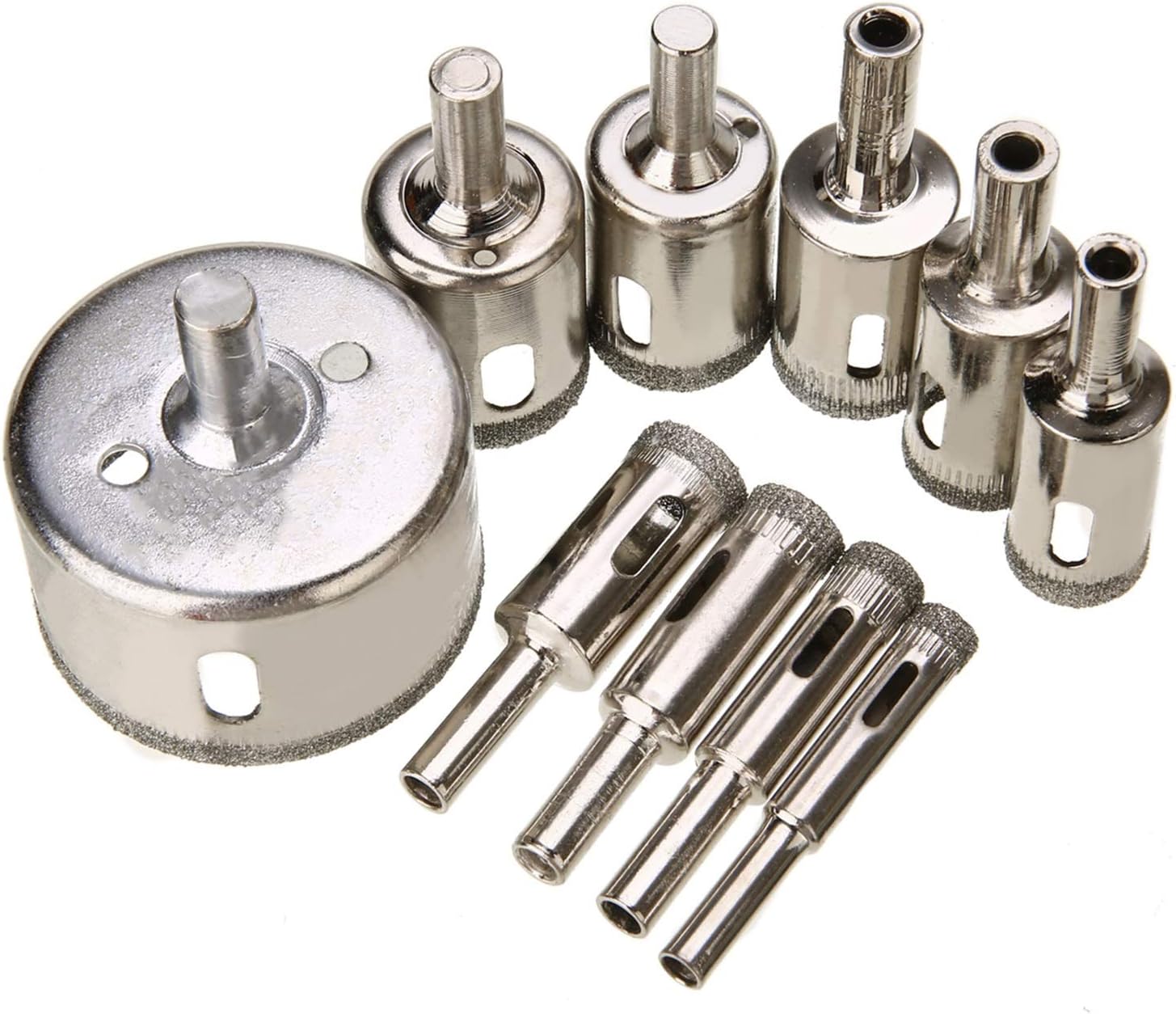 Surface Milling Cutter 10pcs Diamond Drill Bit Set 8mm-50mm Diamond Tool Glass Fiber Ceramic Tile Hole Opener Electric Drill Tool Accessories
