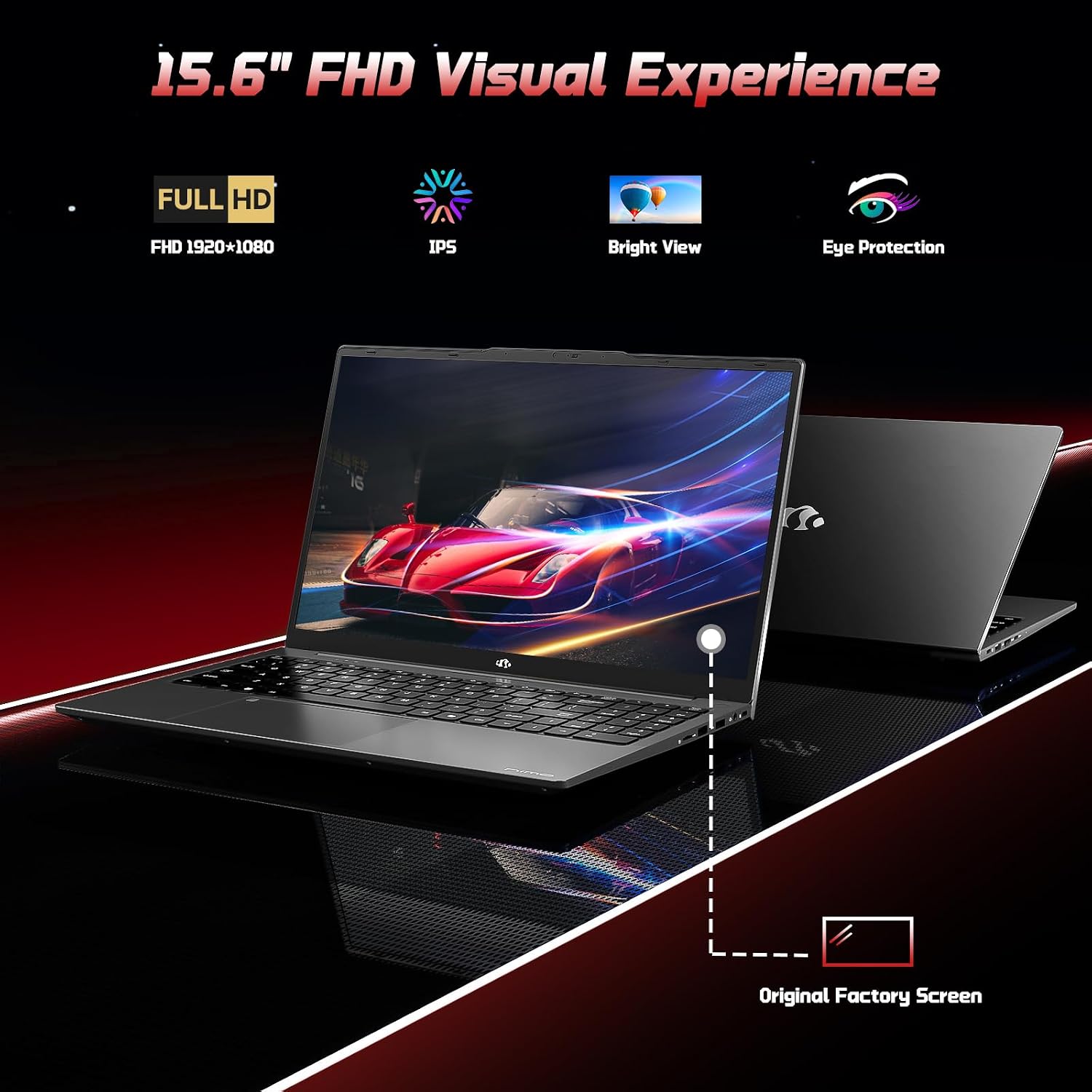 NIMO 15.6" FHD Student Laptop, Intel N150 (4-Core) | 8GB RAM 256GB SSD, Backlit Keyboard, Fingerprint Unlock, 65W Type-C, 53Wh Battery, 2-Year Warranty for Home & School