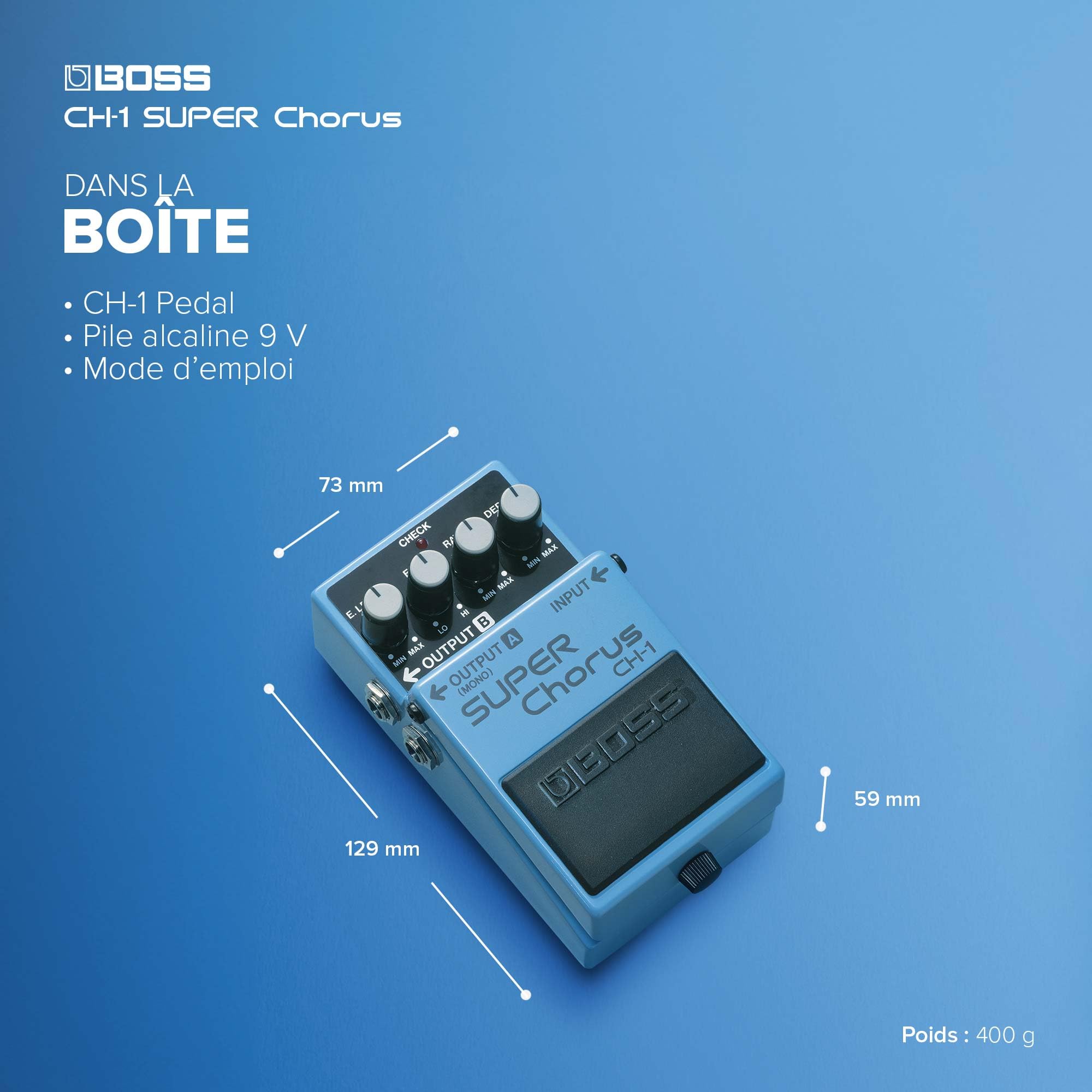 BOSS CH-1 SUPER Chorus | Pédale compacte d'effets chorus