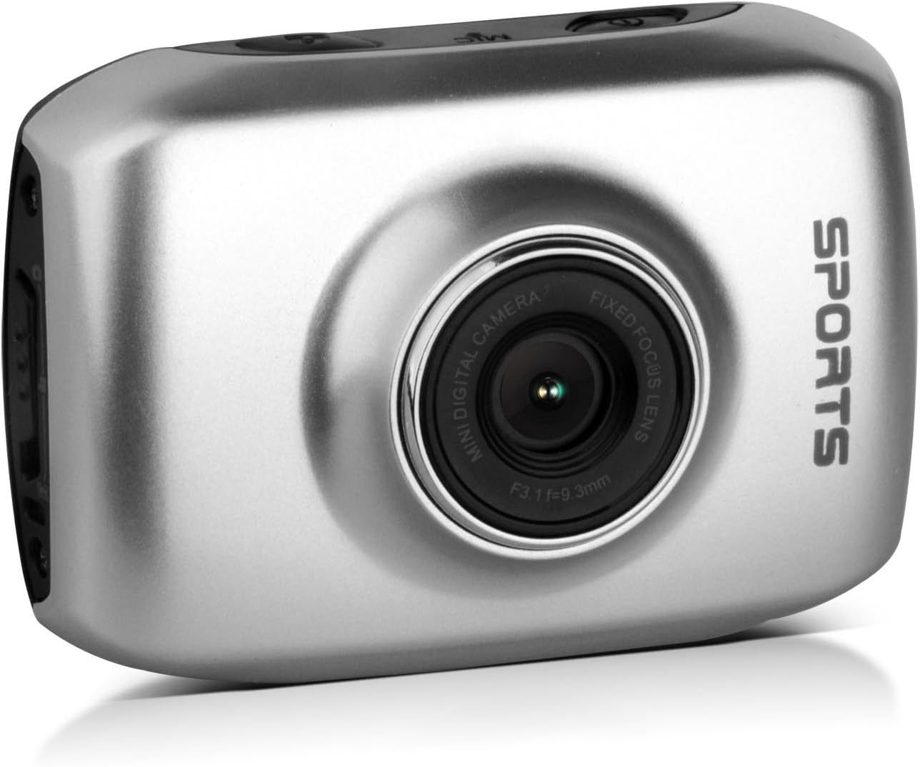 DVS1-Silver Touch Screen Action Camera with Waterproof Case (Silver)