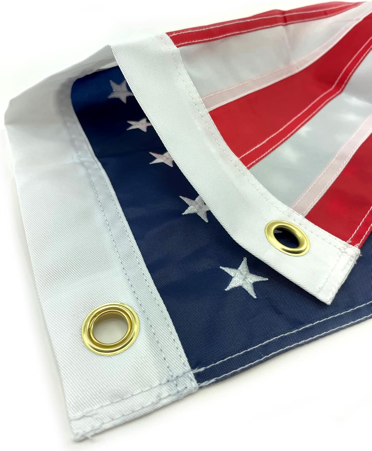 SPEARFISHING WORLD Large American Flag 20" X 30" Sewn Stripes with Embroidered Stars and 2 Brass Grommets for Lawn Yard Boat Building