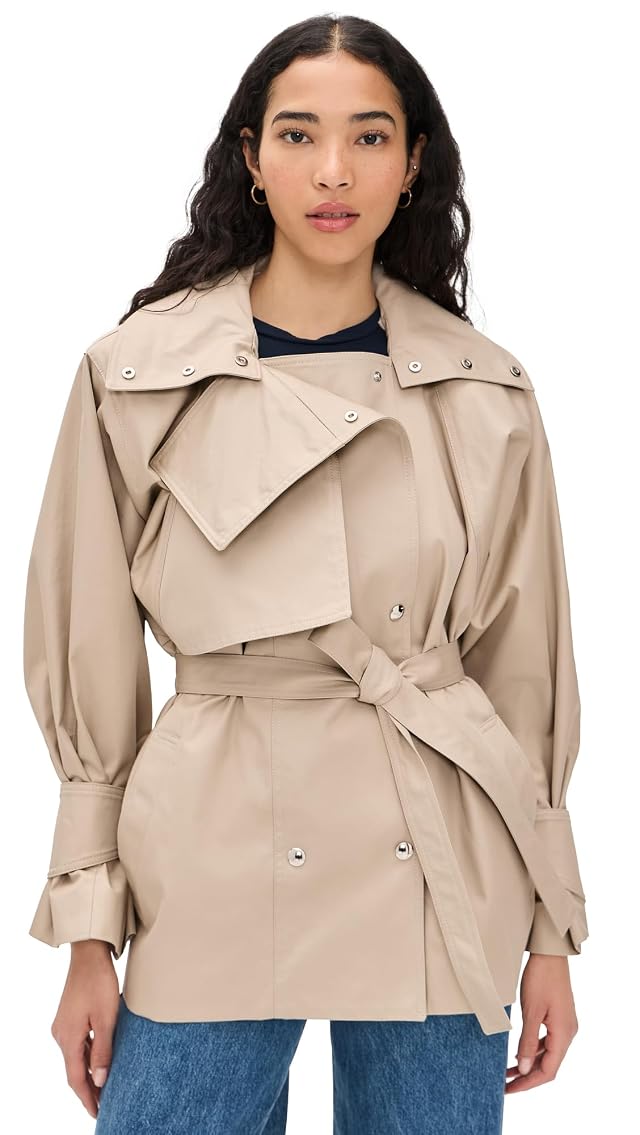 IRO Womens Ralya Short Belted Trench Coat