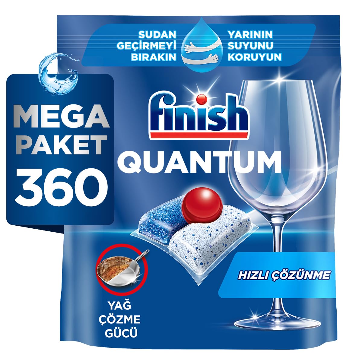 Finish Quantum 360 Kapsül Bulaşık Makinesi Deterjanı Tableti (6 x 60 Kapsül)