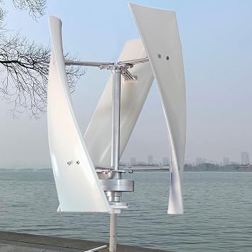 Wind Turbine Generator 600W 12V/24V 3 Blades Vertical Axis Windmill with Controller for Marine RV Home Industrial Energy,24V