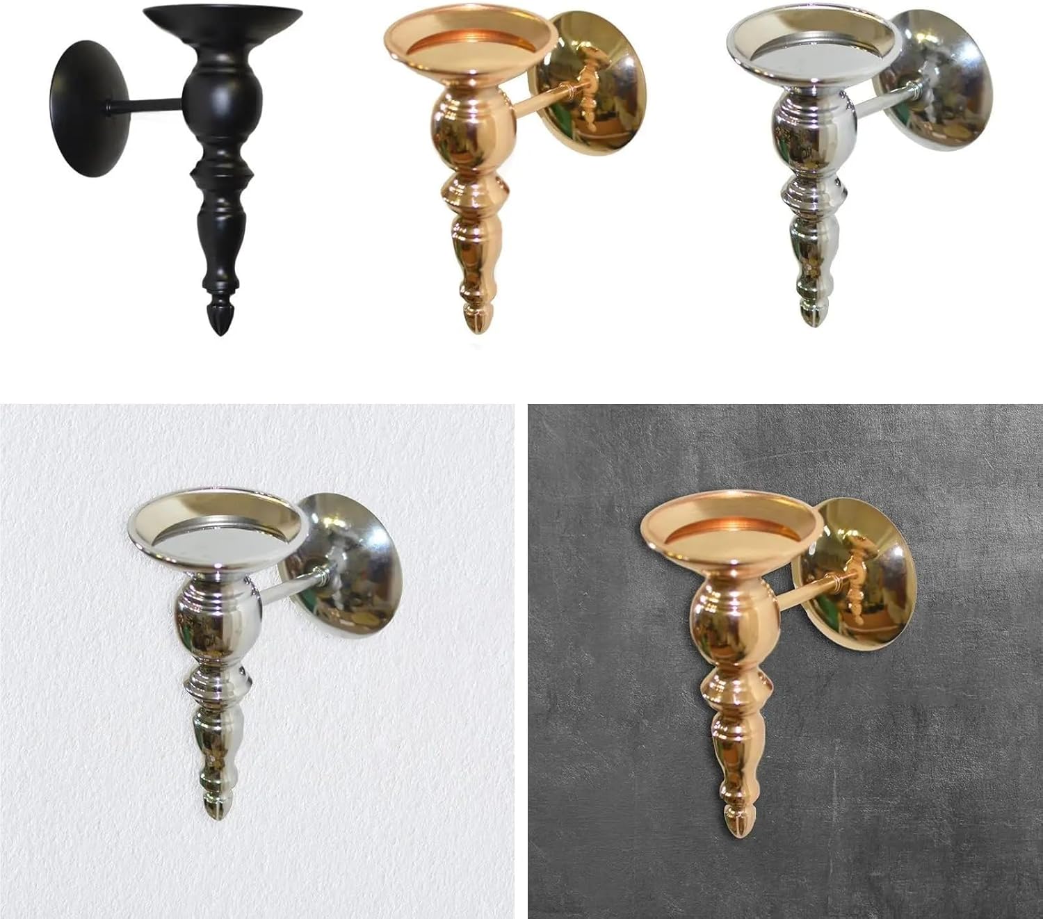 2 Pcs Wall Sconce Candle Holder Home Decoration for Housewarming Bedroom Fireplace for Home,Living Room(Gold)