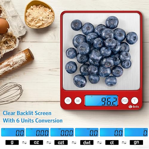 Miniatura 3 de Báscula digital de cocina, báscula de cocina de bolsillo de 105.82 oz con precisión de 0.00 oz, mini báscula de alimentos, báscula electrónica
