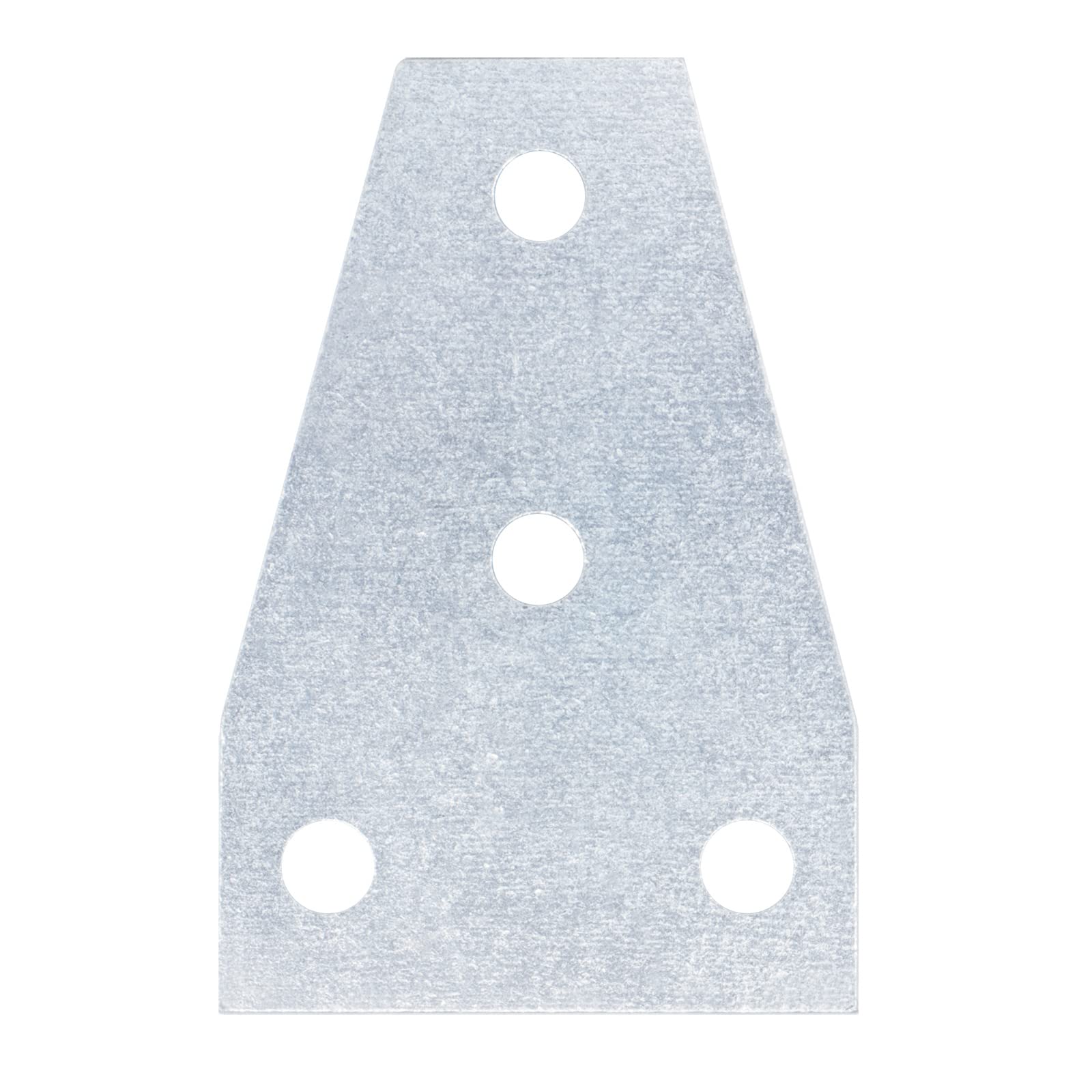 heneng 4 Pcs Flat Channel Vee Brackets 4 Hole Flat Plate Fitting Fit for 1/2" Bolt in 1-5/8" Strut Channel, Thickness 5.7mm Carbon Steel Electrogalvanized