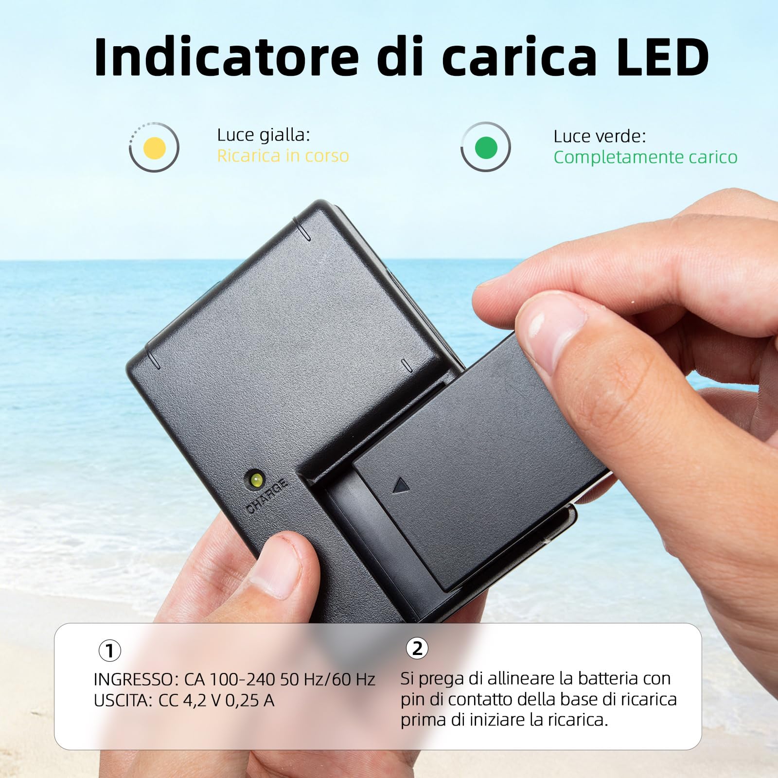 NP-BG1 NP-FG1 Caricabatterie compatibile con Sony DSC-W100 W120 W150 W220 W80, DSC-T20 T25 T100, DSC-H3 H7 H9 H10 H20 DSC-H50 H55 H70, DSC-HX9V HX5V HX7V