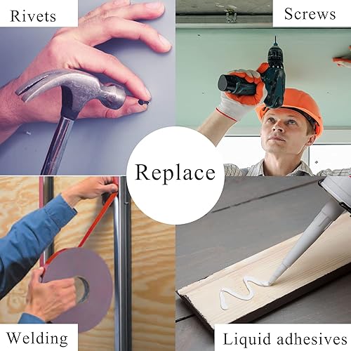 Vista 16 de Cinta de doble cara resistente, cinta de montaje de 2 pulgadas x 10 pies, cinta adhesiva fuerte de doble cara, cinta de espuma impermeable para tira