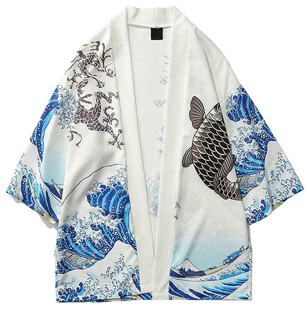 Haori Japan Happi Kimono Cardigan printemps-été pour homme