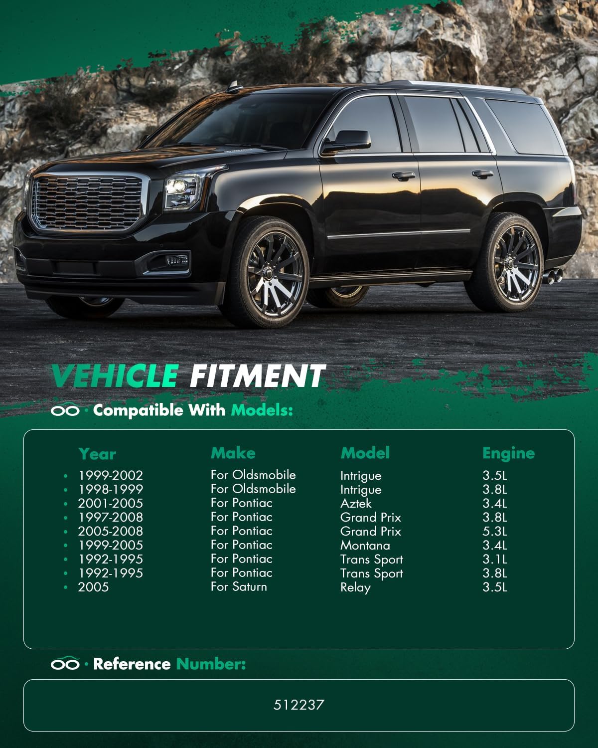 SCITOO 1* Wheel hub Bearing Rear for 1992-2016 for Buick Allure,Century,Lacrosse for Chevrolet Impala for Oldsmobile Intrigue,Silhouette 512237