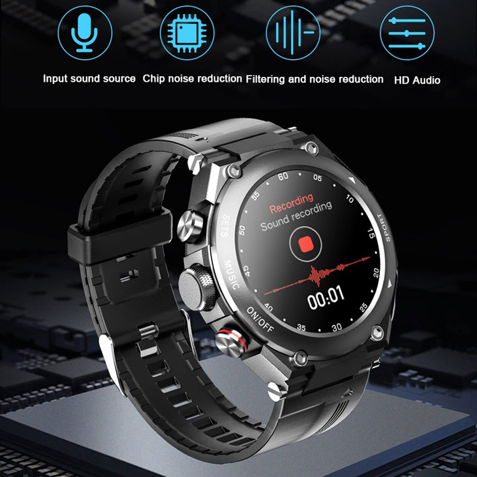 Smartwatch 2 in 1 Cuffie Wireless Frequenza Cardiaca Pressione Sanguigna Temperatura Corporea Nuova Chiamata Bluetooth Cuffie Smartwatch TWS