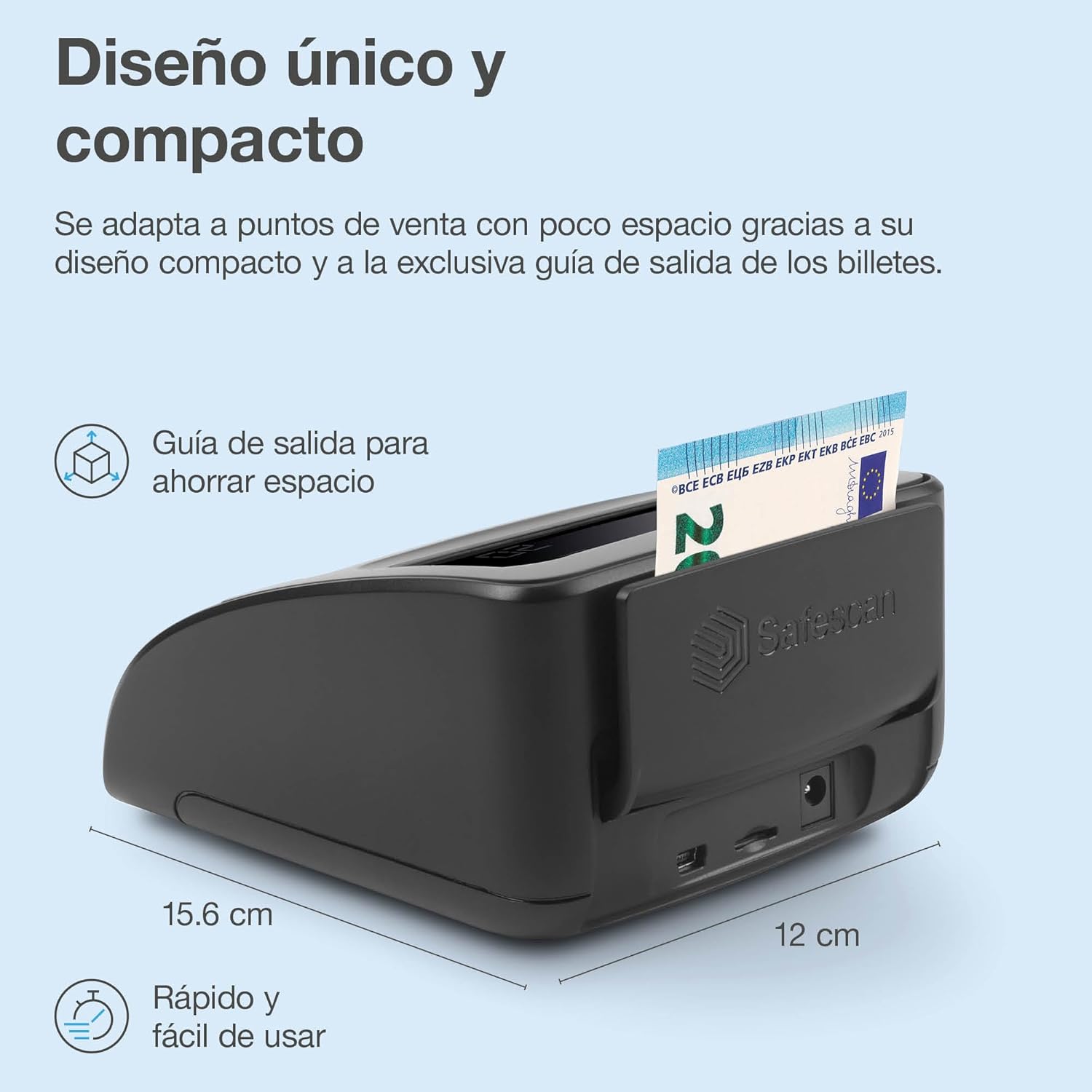 Safescan 155-S compact design and dimensions