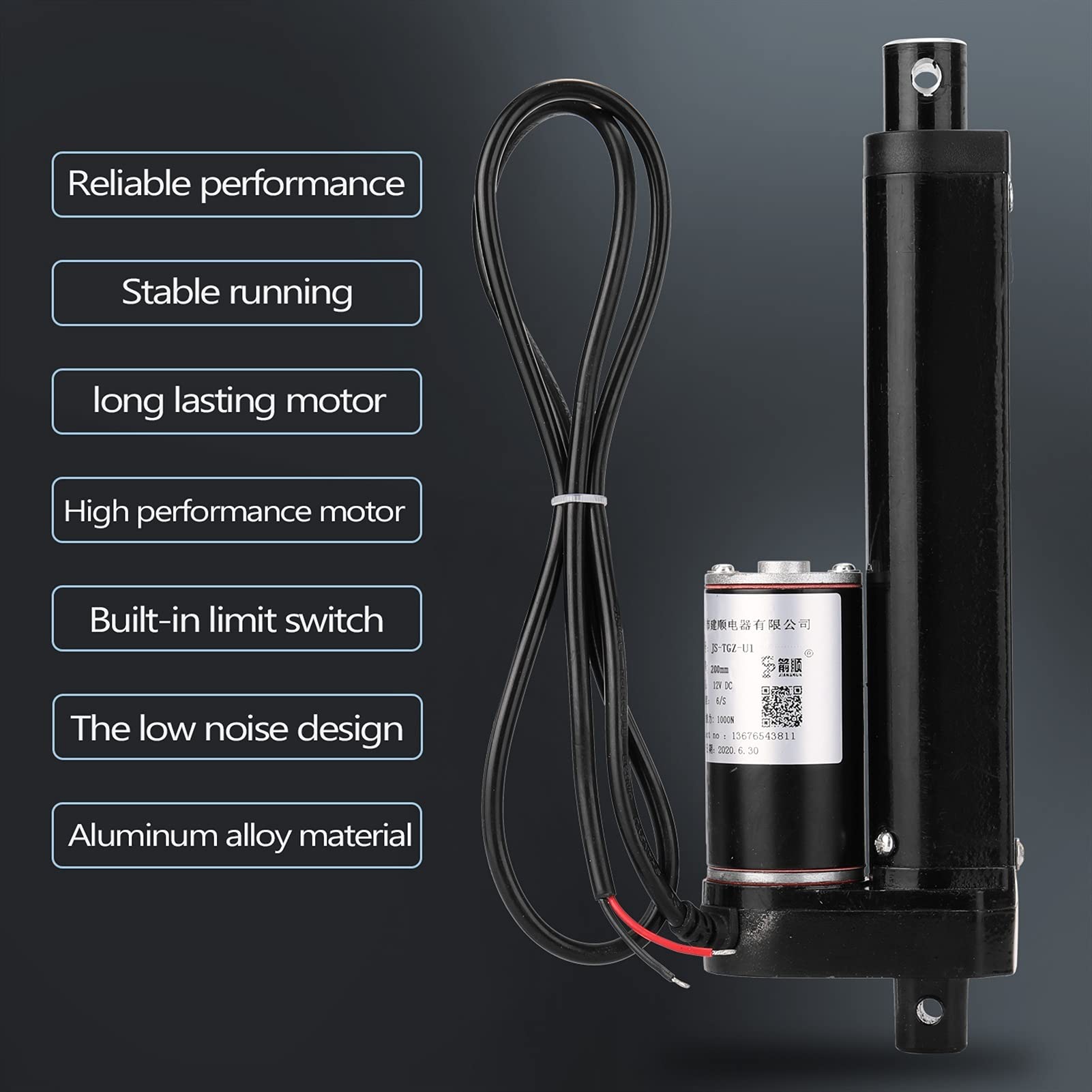 1000N Convinient Electric Linear Siłownik Liniowy Liniowy sterownik ruchu 50/100/150/200/250/300/400/500 mm z wyłącznikiem limitu(Stroke length 300mm)
