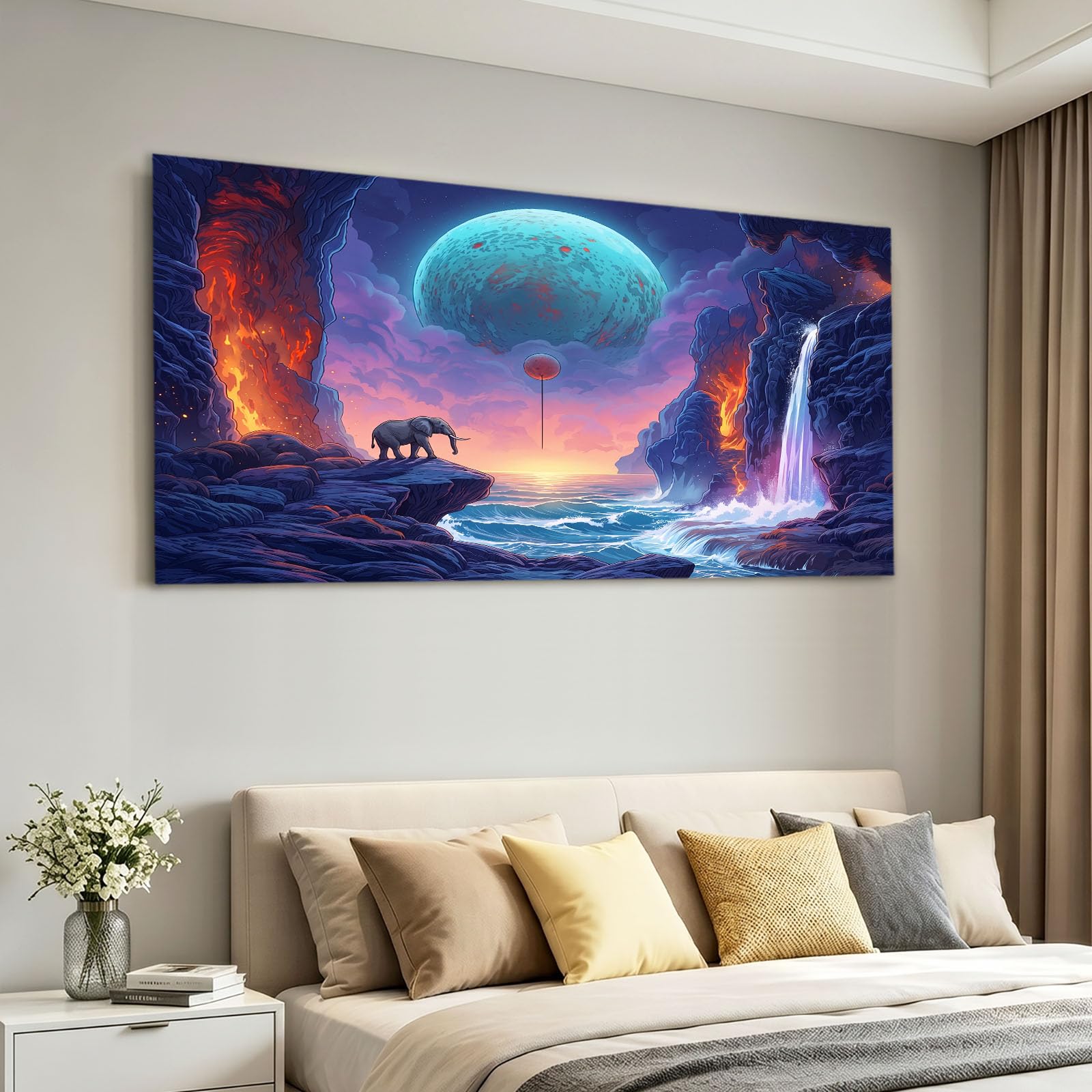 Obraz na płótnie z drewnianą ramą Fantasy Surrealistyczny 90 x 60 cm 1