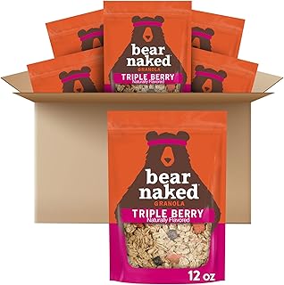 Bear Naked Granola Cereal, Vegan, Breakfast Snacks, Triple Berry Crunch ...