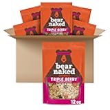 Bear Naked Granola Cereal, Vegan, Breakfast Snacks, Triple Berry Crunch (6 Bags)