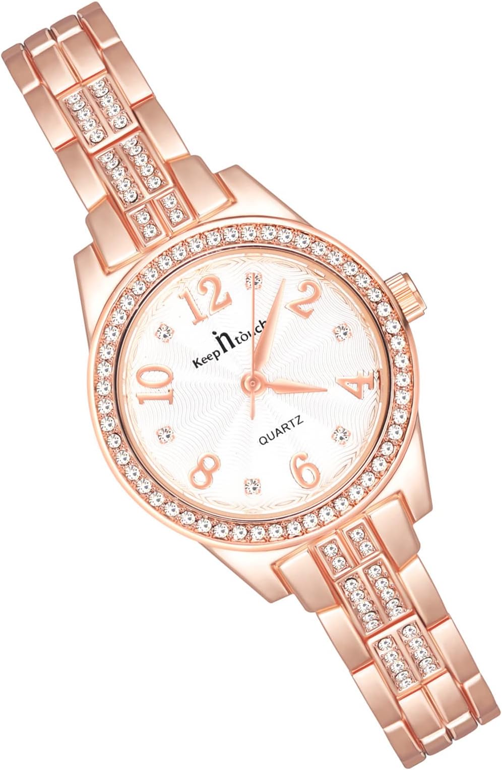 Montre Femme Chic MicLee - Cadran Carré Or Rose, Strass étincelants, Chiffres Arabes, Quartz, étanche, Bracelet Cuir