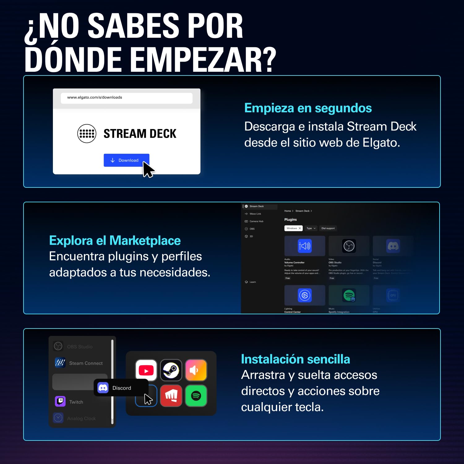 Elgato Stream Deck Scissor Keys, controlador de flujo