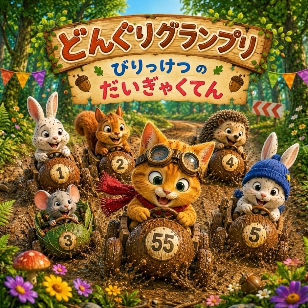 どんぐりグランプリ びりっけつの だいぎゃくてん: 1ばんじゃなくても だいじょうぶ！ あきらめない心と思いやりを育む絵本
