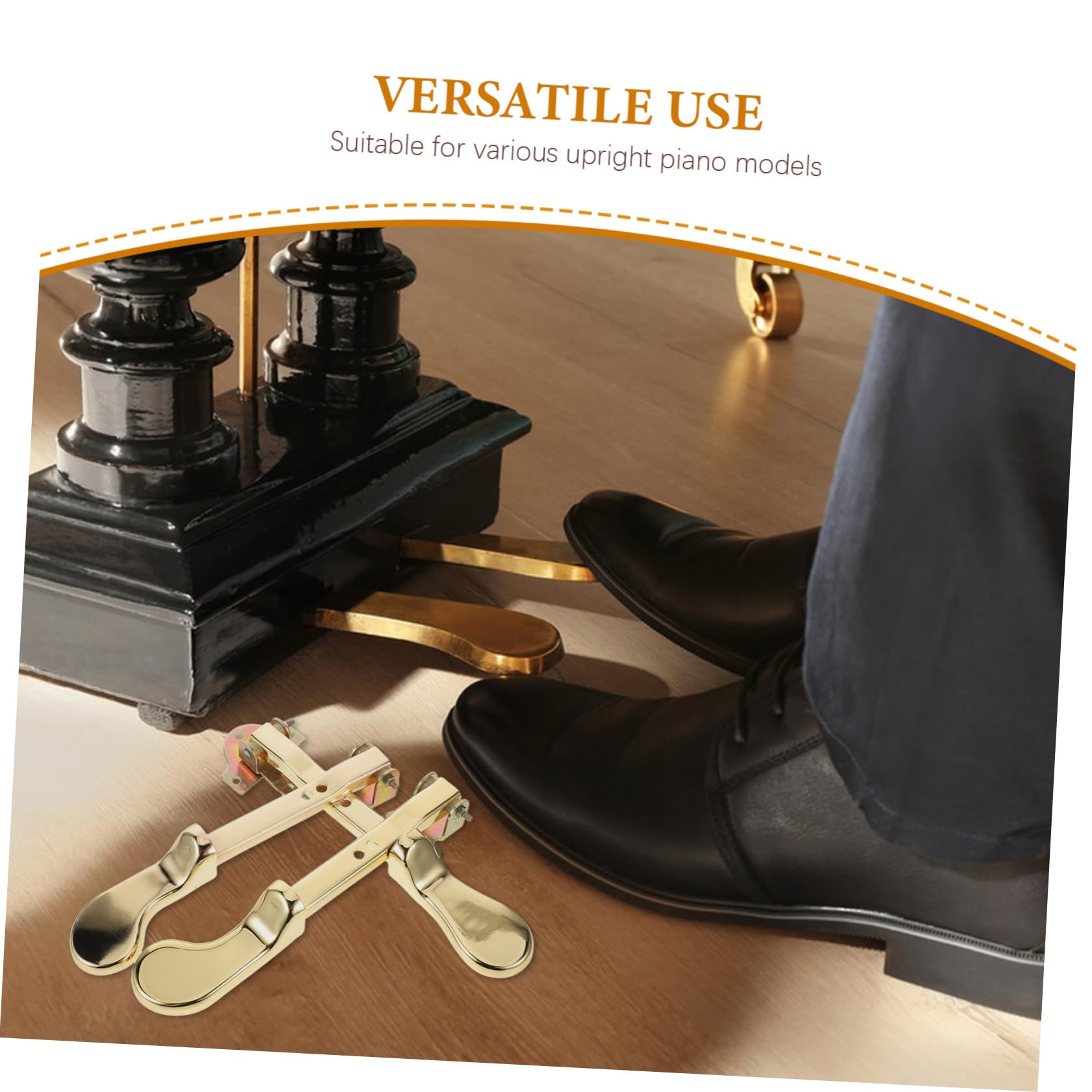 Mikinona 3piezas Pedales De Piano Vertical Pedal De Sostenido De Doble Orificio Accesorio De Pedal Para Piano Eléctrico De Instrumentos Musicales Para Escenario De Práctica