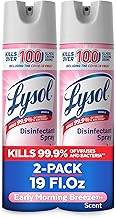 Lysol Disinfectant Spray, Sanitizing And Antibacterial Spray, For Disinfecting And Deodorizing, Early Morning Breeze, 19 Fl Oz Pack Of 2, Packaging May Vary
