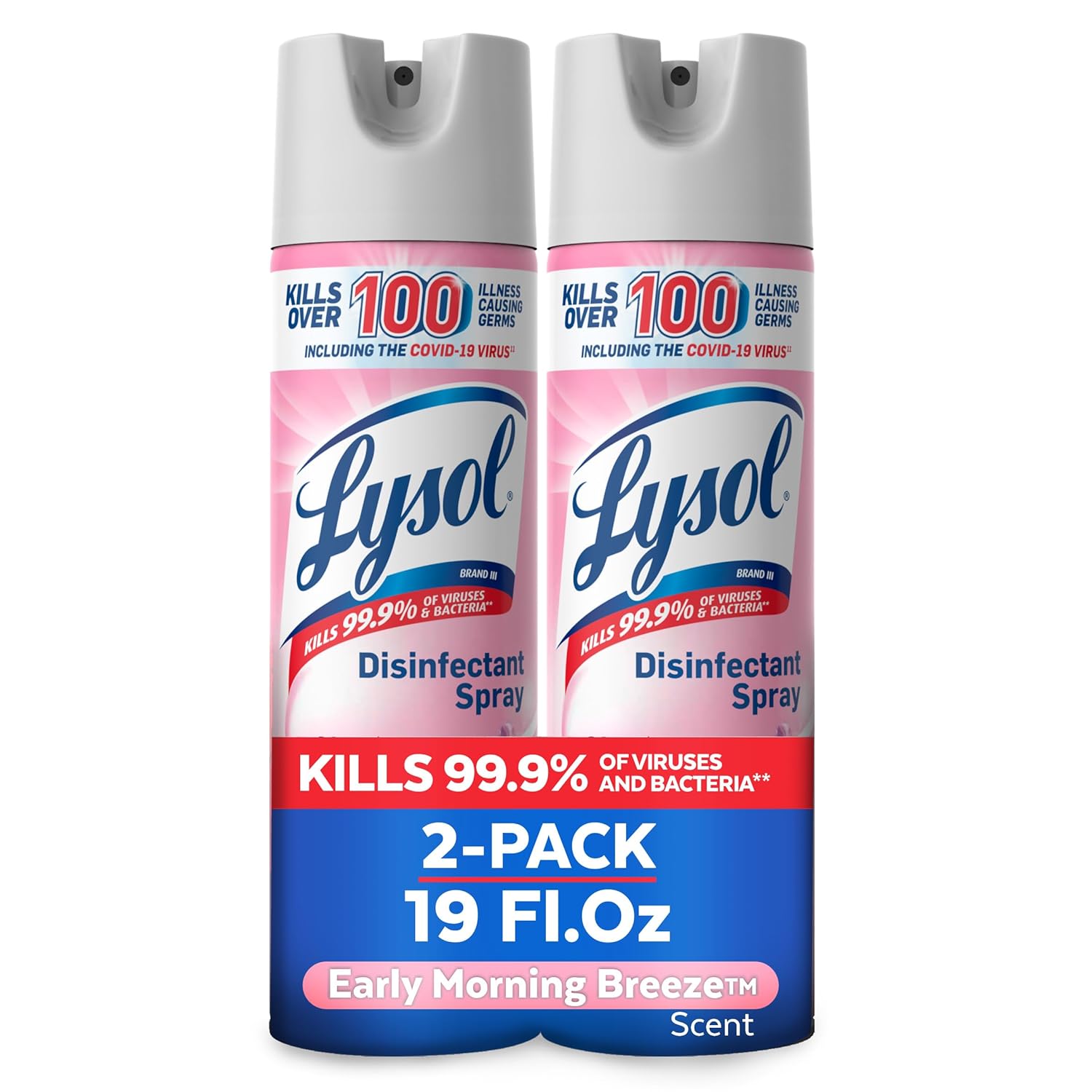 Lysol Disinfectant Spray Sanitizing And Antibacterial Spray For Disinfecting And Deodorizing Early Morning Breeze 19 Fl Oz Pack