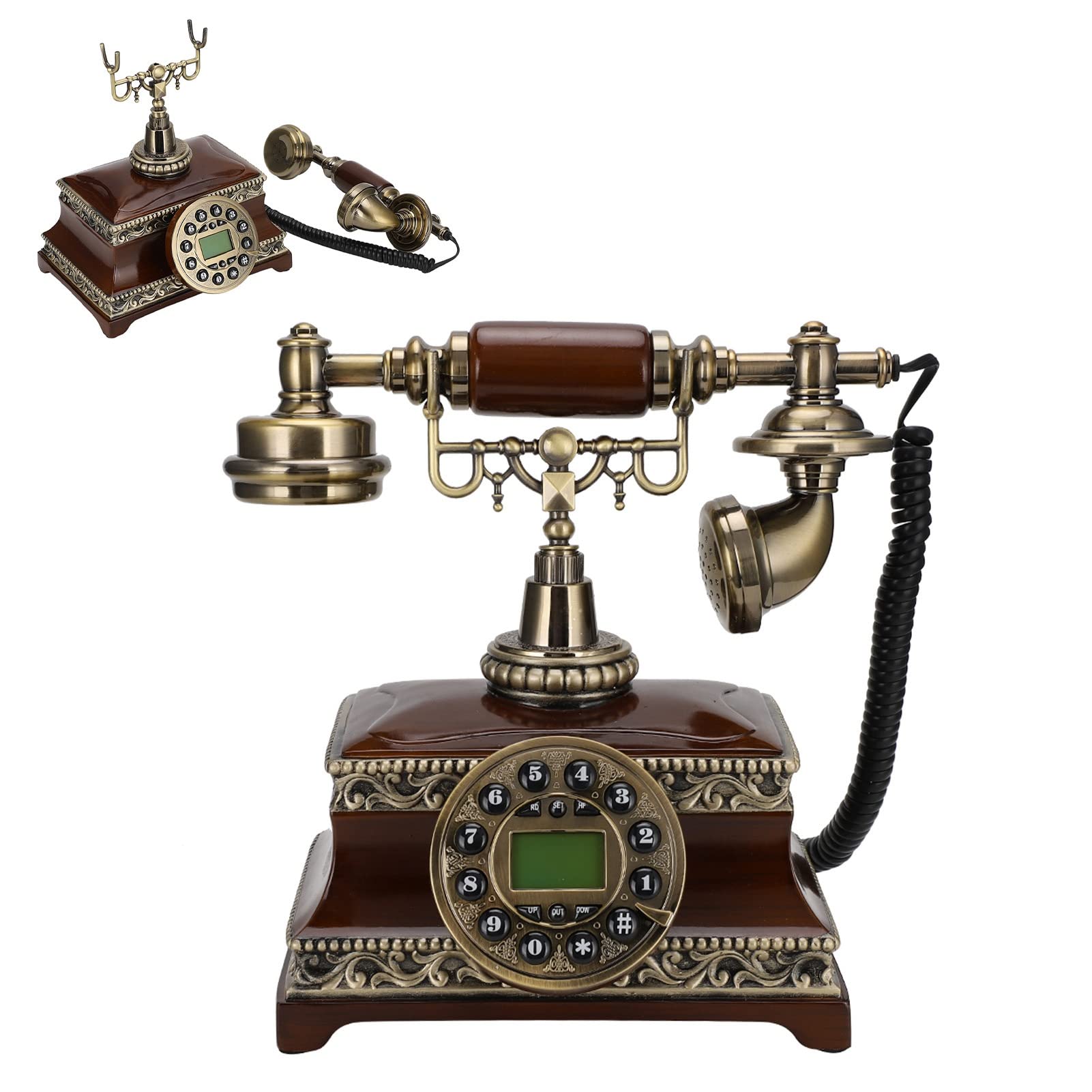 Retro Wählscheiben-Telefon – Antikes Design, Mit LCD-Display, Unterstützt FSK/DTMF, Klarer Ton, Für Zuhause & Büro