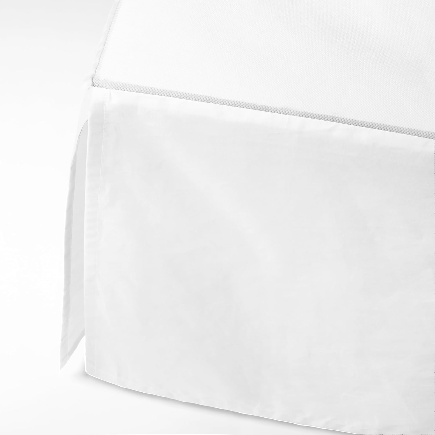 Crib or Toddler Bed Skirt or Dust Ruffle Mix N Match Solid White