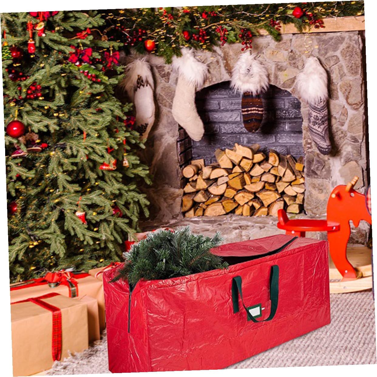 VANZACK Christmas Tree Storage Bag Waterproof Large Xmas Tree Organizer Pouch 165x38x76 Cm Dustproof Storage Solution for Home