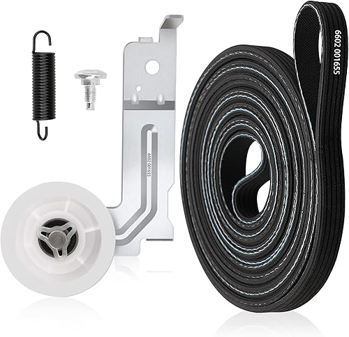 Piezas de secadora mejoradas para correa de secadora Samsung 6602-001655, polea tensora de secadora DC93-00634A y resorte de tensión DC61-01215B