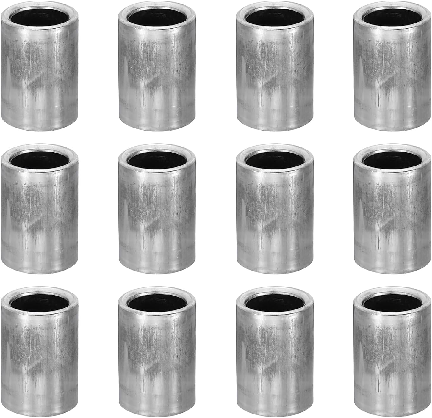 PATIKIL M10 Steel Spacers, 12 Pcs Metal Spacers Steel 10.2mm ID x 14mm OD x 40mm L Carbon Steel Spacer Screw Standoff Round for 2/5in or M10 Screw Bolts