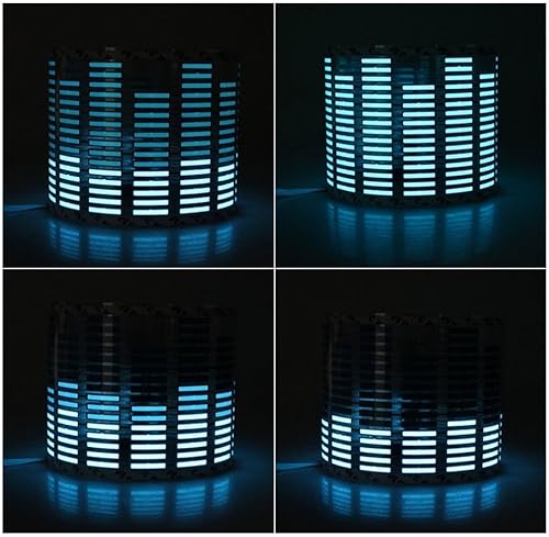 DIYAH etiquetas adhesivas con luces brillantes LEDES para auto que se activan con sonido y música, lámparas sensibles a la voz, audio, ritmo,