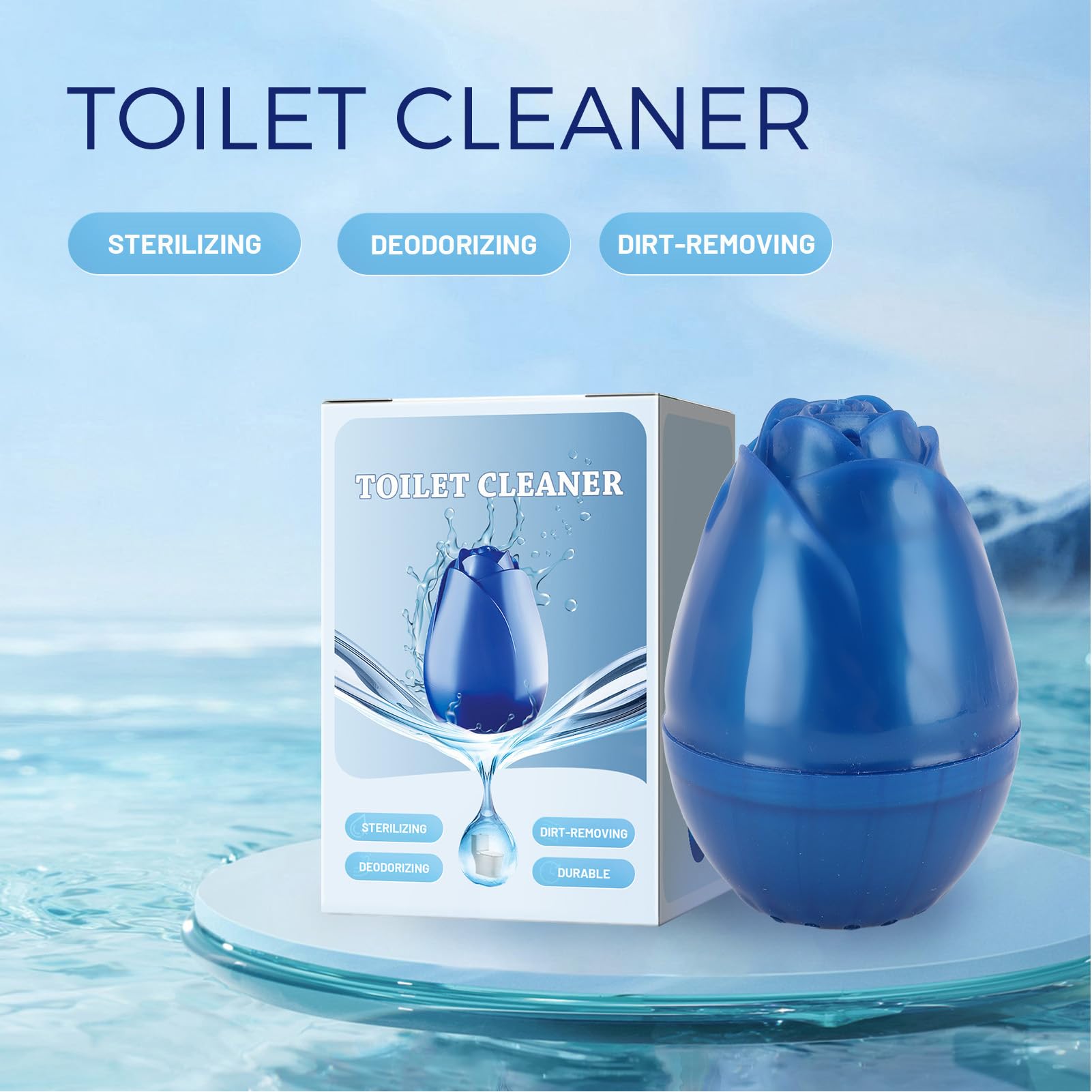 Comprimé de Réservoir de Toilettes boule wc bref eau bleu Nettoyeur Bleu, Retrait Durable des Odeurs avec une Technologie à Libération Lente, Dure 30 Środki czyszczące do łazienek