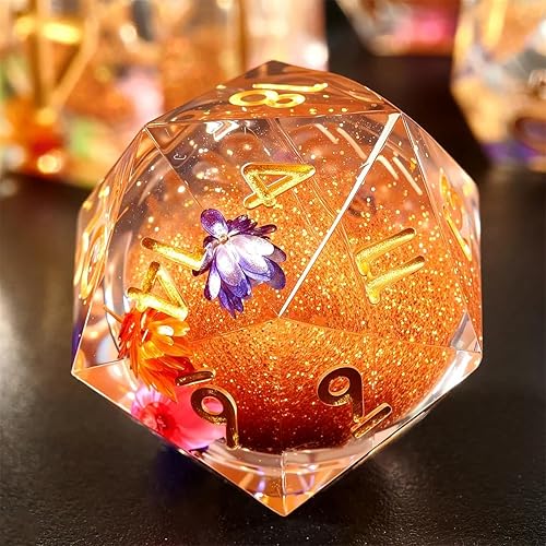 Miniatura 7 de GuanShuo DND - Juego de dados de resina de metal poliédrico D&D, juego de dados de resina de metal poliédrico, adecuado para juegos de rol, RPG