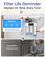 Vista 8 de Waterdrop WD-T3-M - Filtro de agua de ósmosis inversa de remineralización, sistema de ósmosis inversa de 9 etapas, sistema de filtración de agua RO