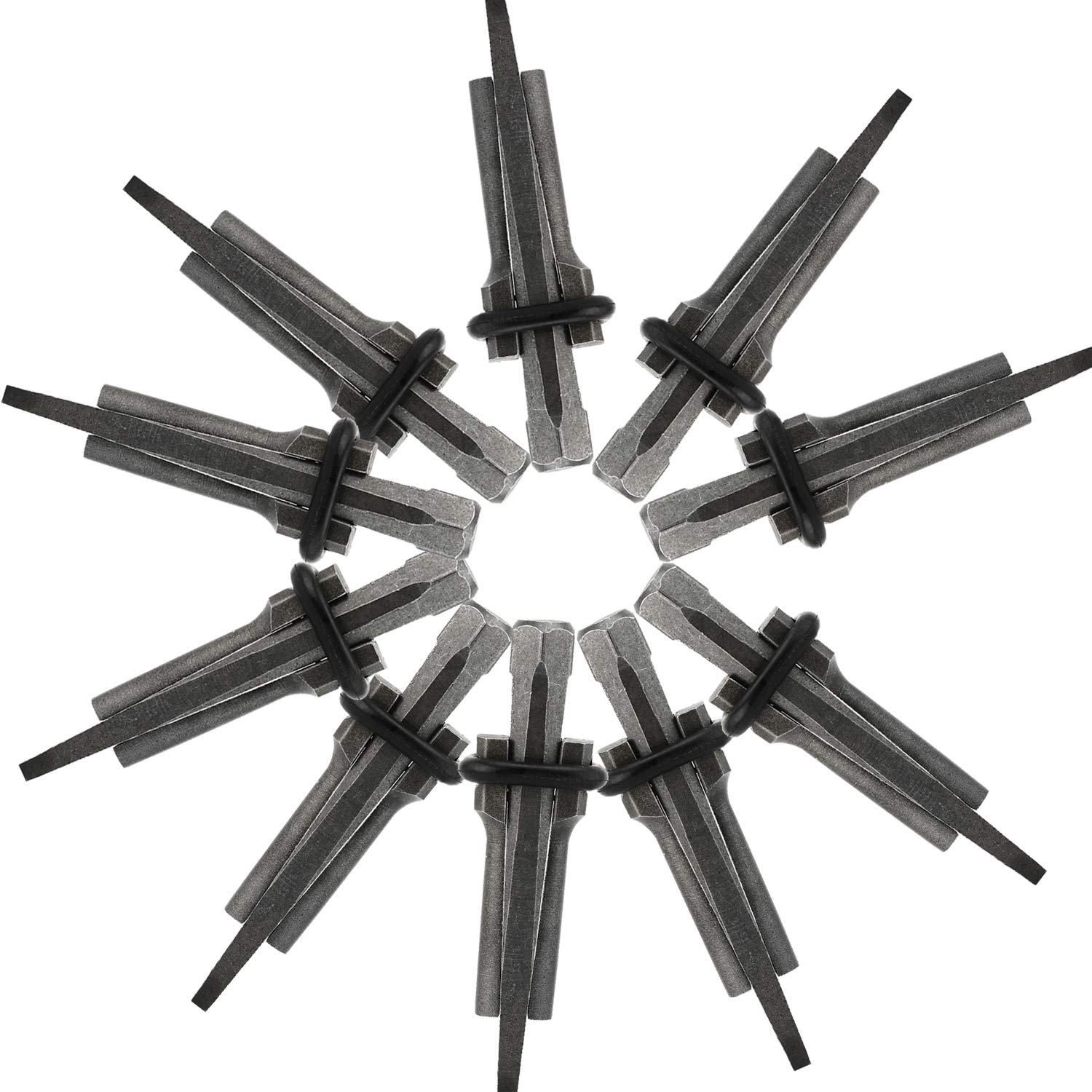 Homtone 16mm Cuneo di granito 10 Set, 5/8 Spina Cuneo Piuma Spessori Calcestruzzo Marmo Granito Pietra Roccia Splitting Utensili