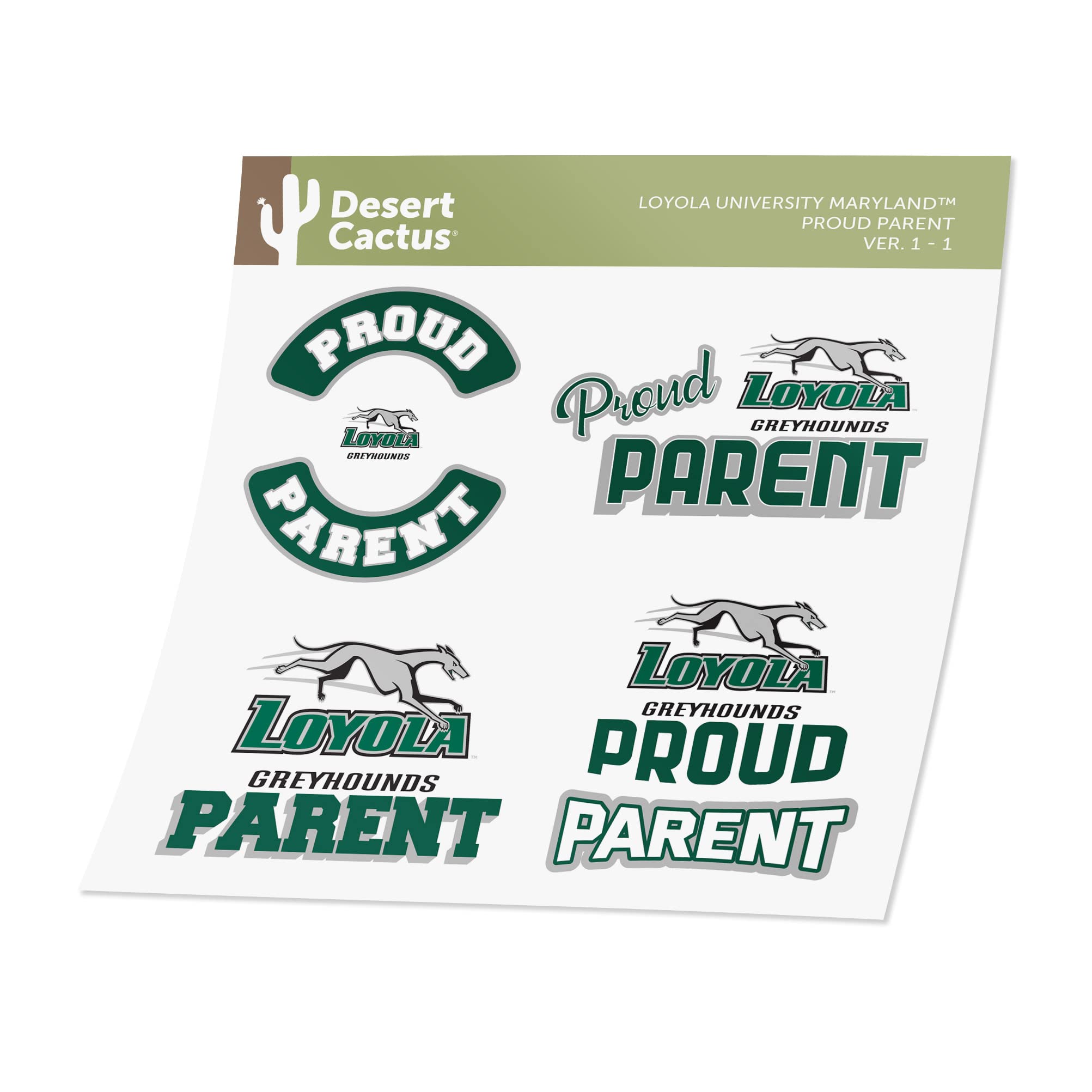 Loyola Maryland University Sticker Sheet - Vinyl Decals For Laptop, Water Bottle, Car, 8.5x11 Full Sheet