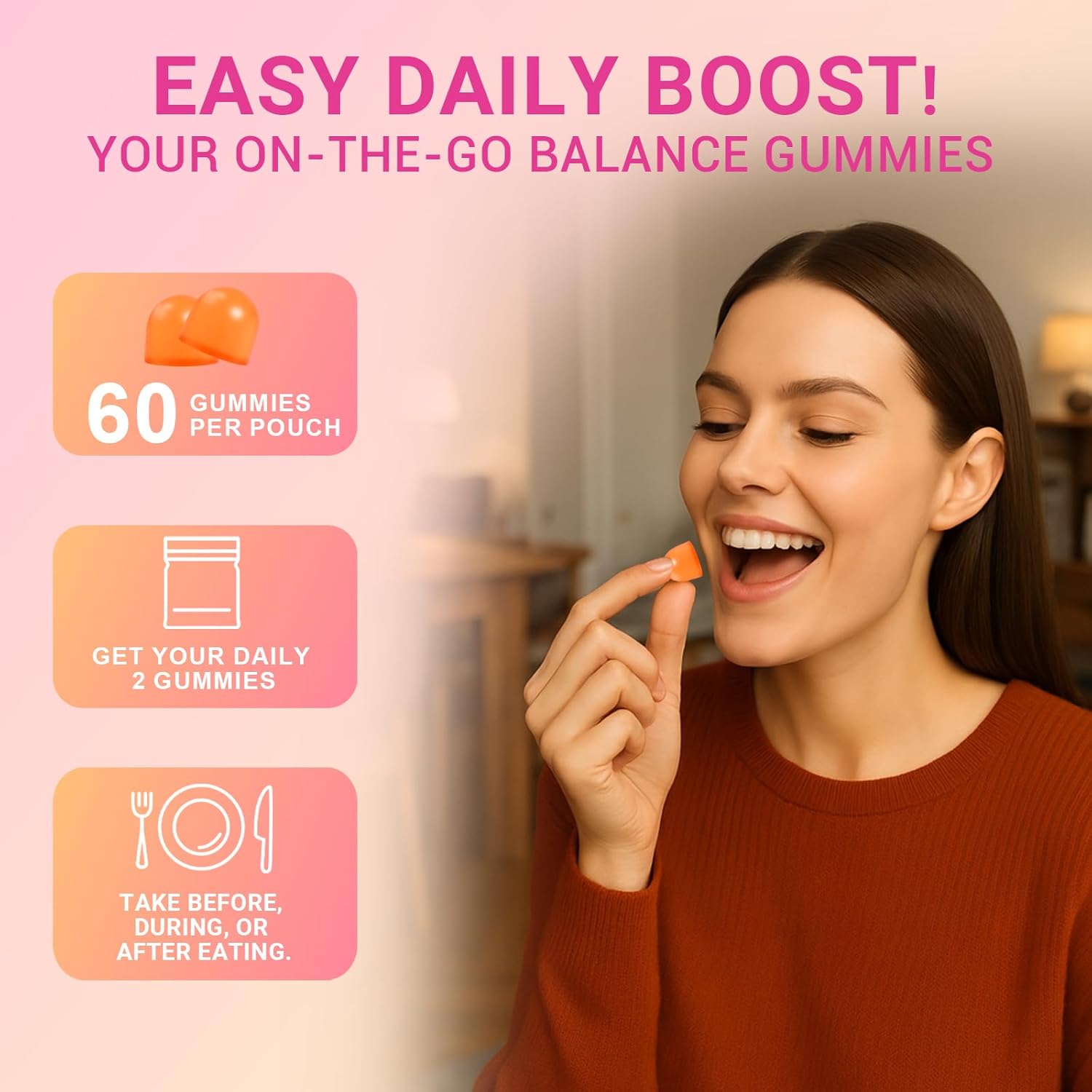 Premium Feminine Balance Gummies for Women, Vaginal Probiotics - pH Balance & Immune Defense Support for Feminine Health, Hawaiian Pineapple Flavor - 60 Count - Image 5