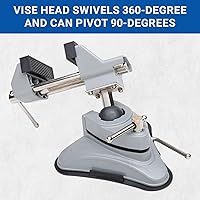 Vista 2 de Yost Tools Yost V-275 Tornillo de Banco Portátil con Base de Vacío, Pivotes Multiángulo, Ancho de Mandíbula de 2.75", (1 Paquete), Plateado