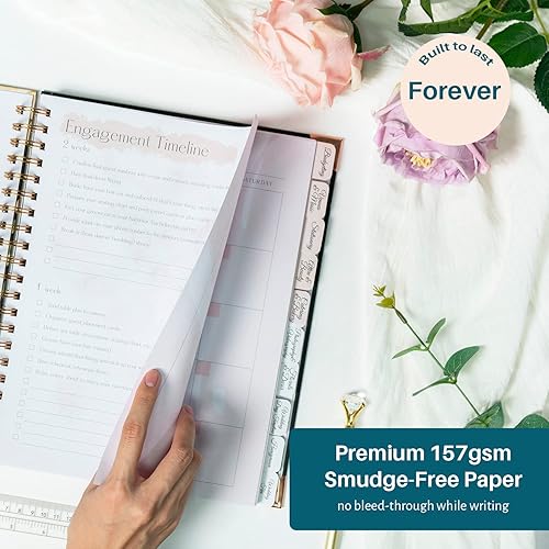 Miniatura 6 de Agenda de boda  Libro de planificador de boda y organizador para la novia, libro de planificador de boda, regalo único de compromiso para parejas