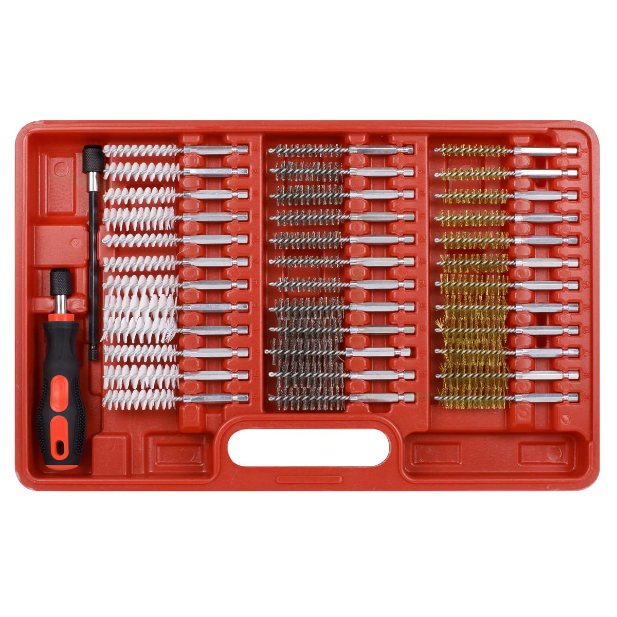 S-BK38X ASTA Set reinigingskwasten : 8-19mm, Aantal gereedschap: 38