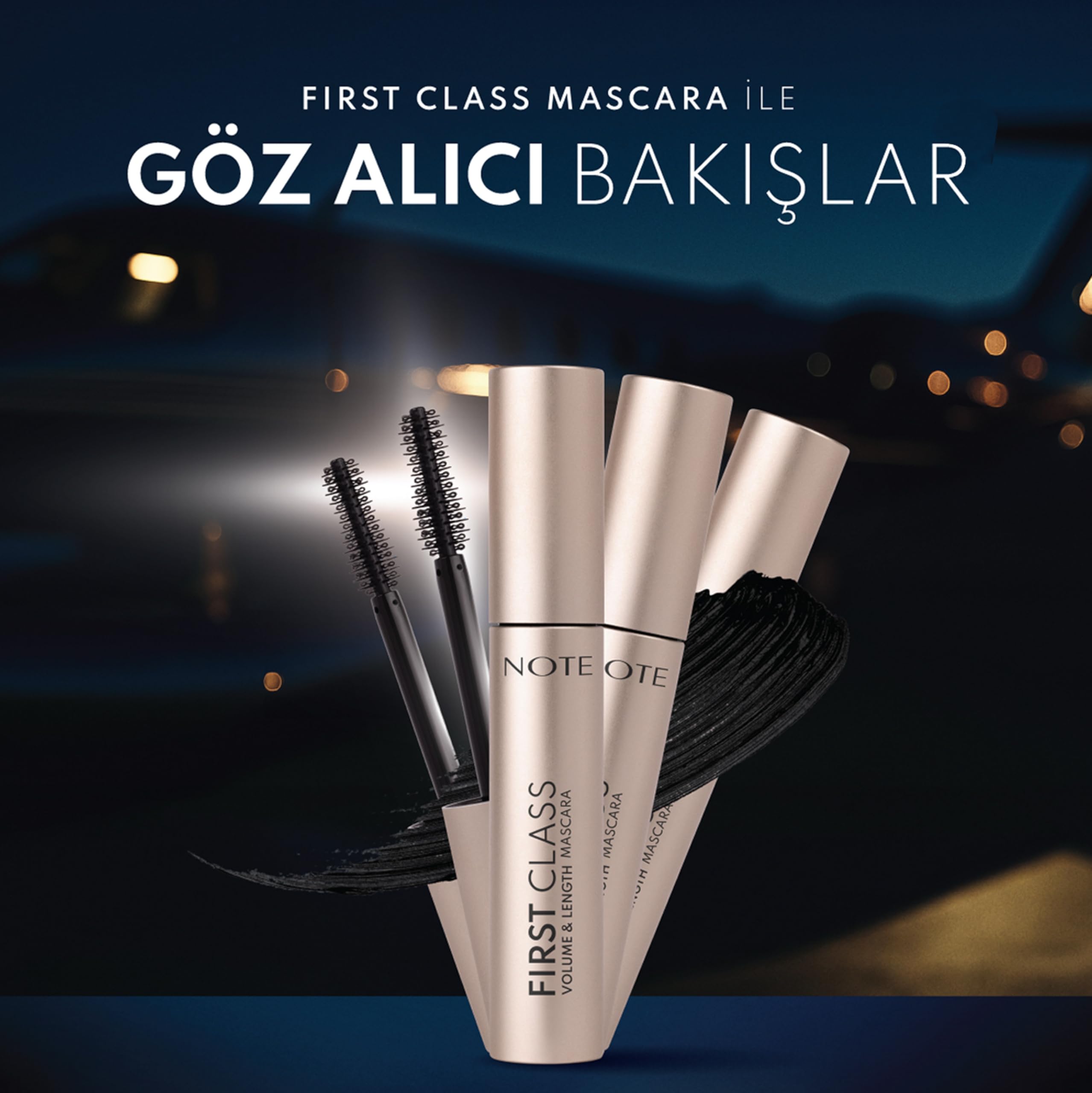 Note Cosmetics First Class Hacim ve Uzatma Etkili Maskara