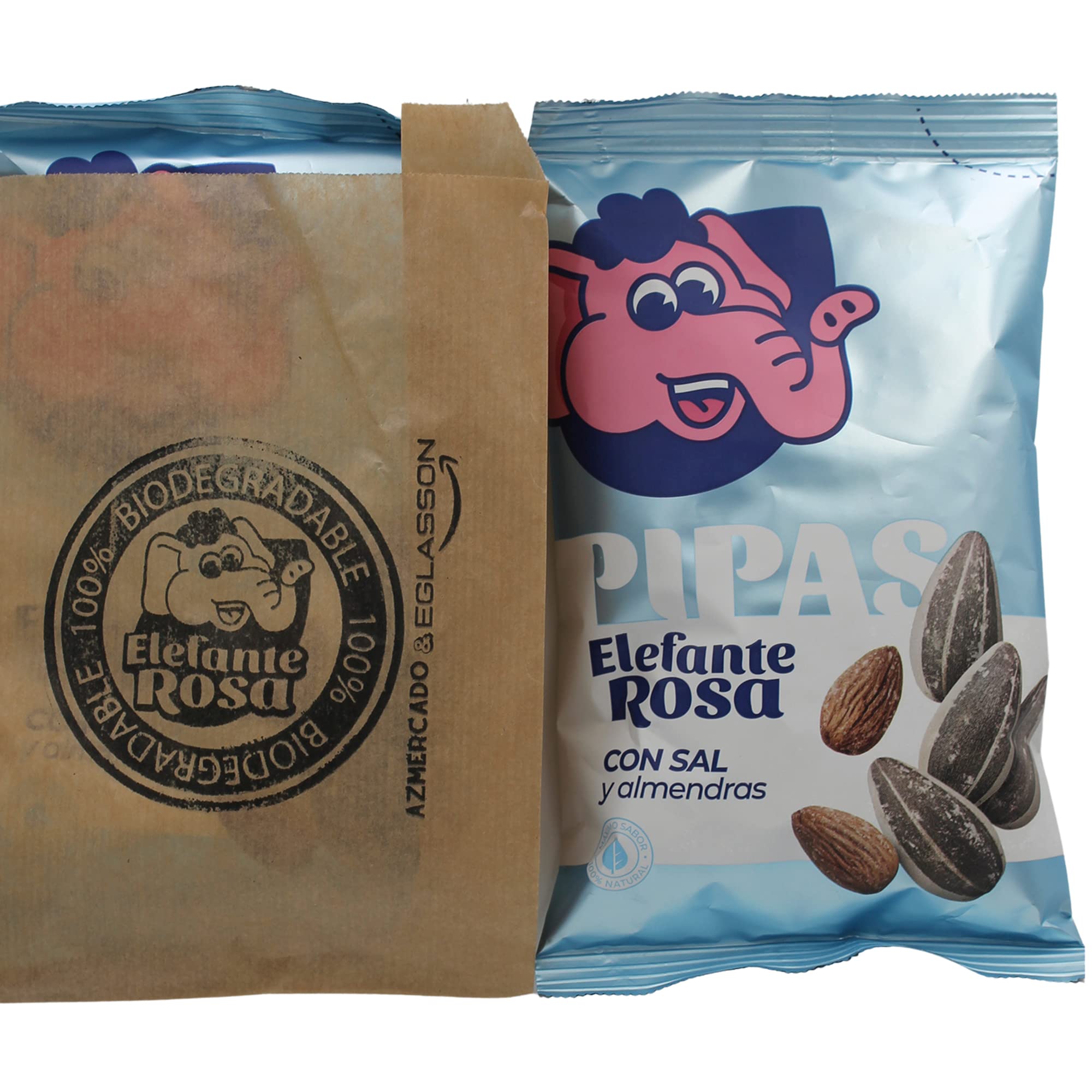 El Elefante Rosa Pack Especial 19 Bolsas Pipas Girasol Revoltillo Frutos Secos Almendras Tostadas Aperitivo
