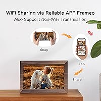 Vista 3 de Digital Picture Frame, Frameo WiFi 10.1 Inch 1280 * 800IPS Touch Screen Digital Photo Frame, 32GB Memory, Auto-Rotate, Share Videos Pictures