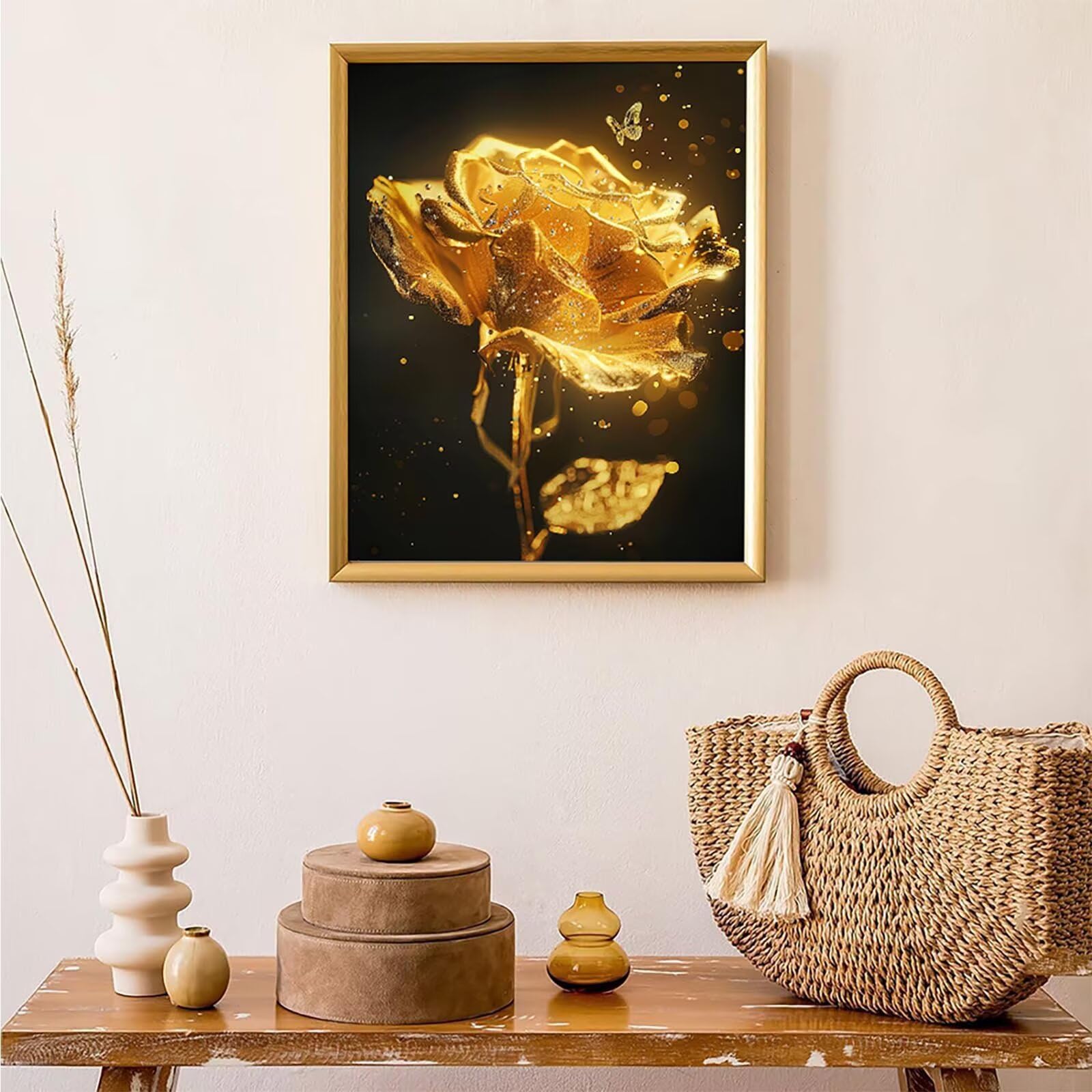 Diamond Painting Pianta, Diamond Painting Erwachsene Rosa Bastelset, DIY Diamant Malerei Runder Vollbohrer Diamanten Kinder Malerei Stickerei Kreuzstich Dekoration, Geschenk 90x120 cm PJY9 L-H