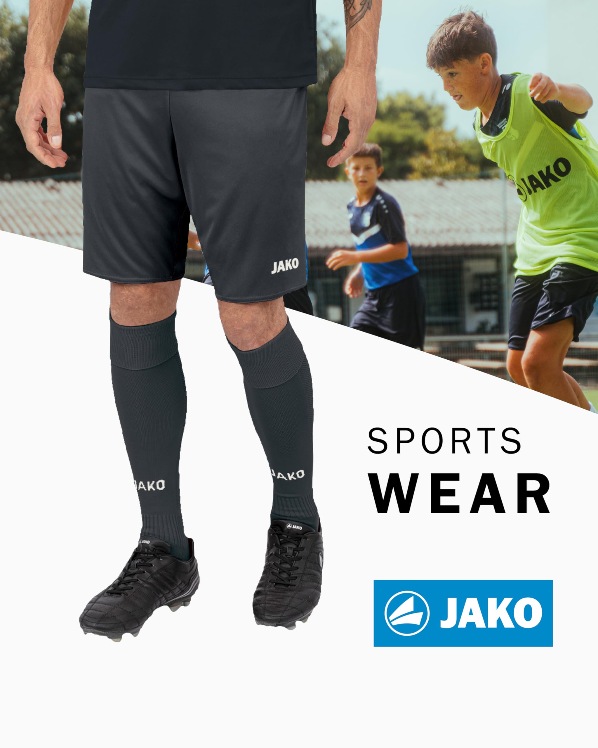 Jako Manchester 2.0 Children's Sports Shorts without Inner Briefs - Moisture-Wicking Children's Training Trousers Made of 100 - 2