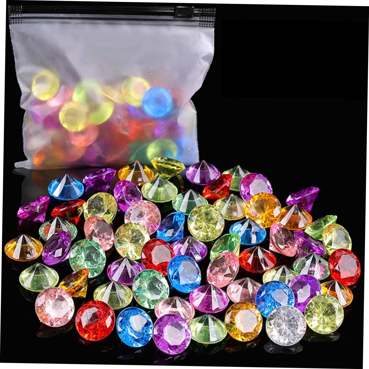 SOIMISS 60 Piezas De Gemas De Buceo Para Piscina – Juguetes Acrílicos Que Se Hunden, Coloridos Y Realistas – Ideales Para Fiestas Temáticas, Juegos Acuáticos Y Decoración